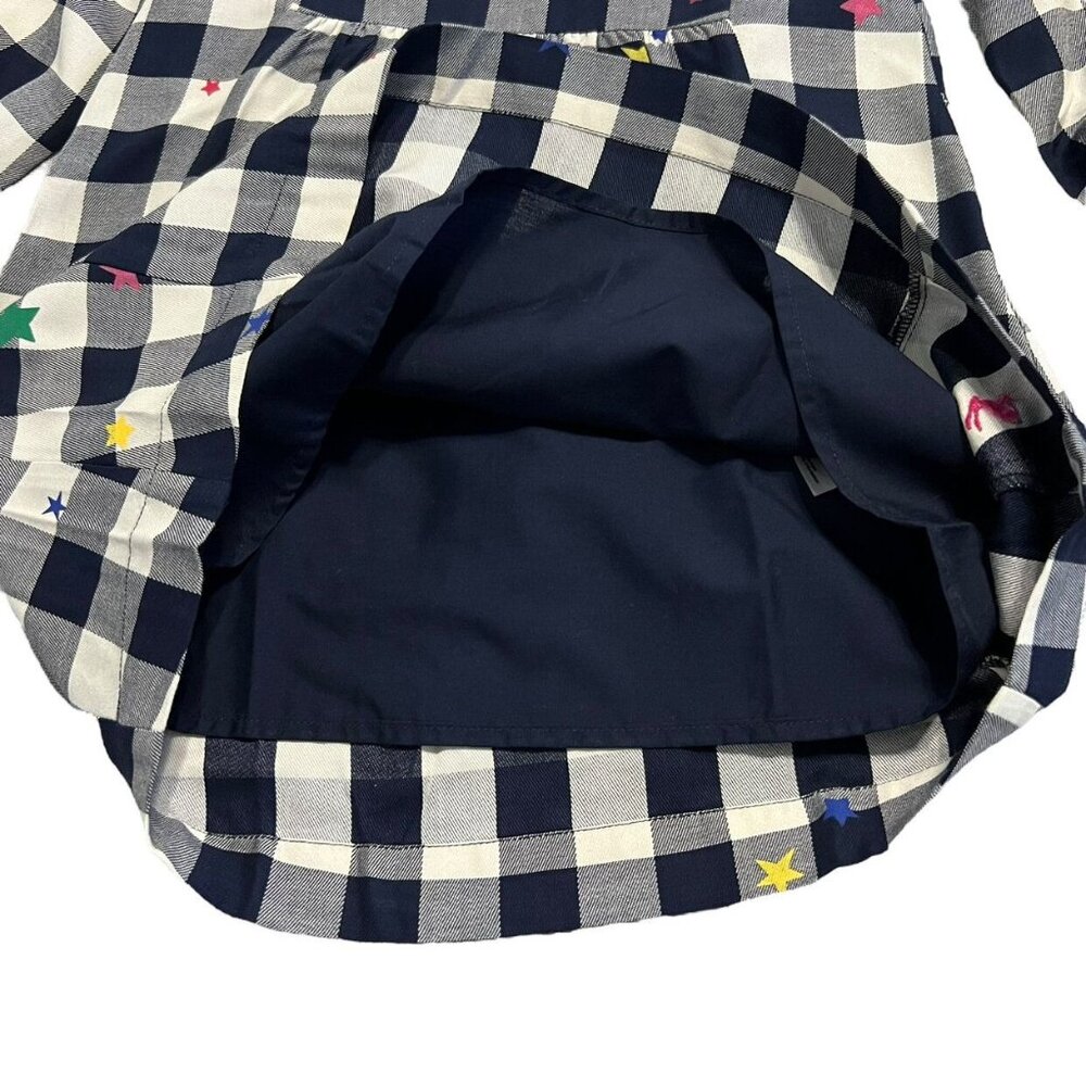 NEW Joules 4Y Navy Buffalo Plaid Stars Dress - Picture 5 of 7